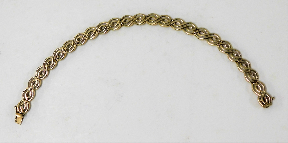 14kt Yellow Gold Bracelet Infinity Links 