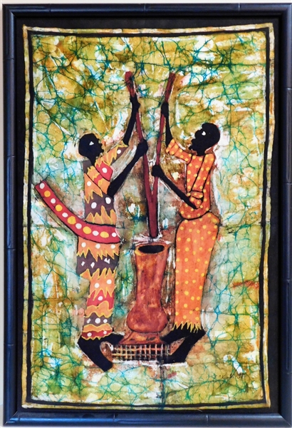 S. Kuta - Batik on Fabric Framed 30  1/2" by 21 1/4"