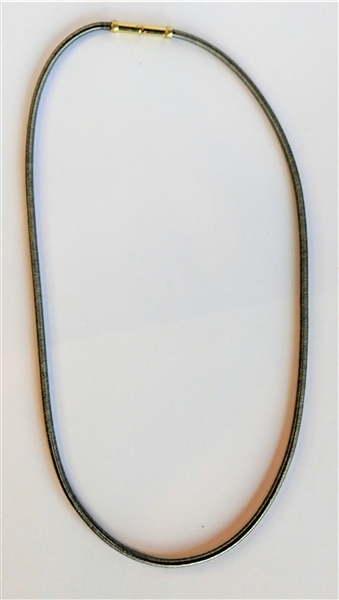 Silk Feel Necklace with 14kt Yellow Gold Clasp - Marked 585 - 17 1/2" long