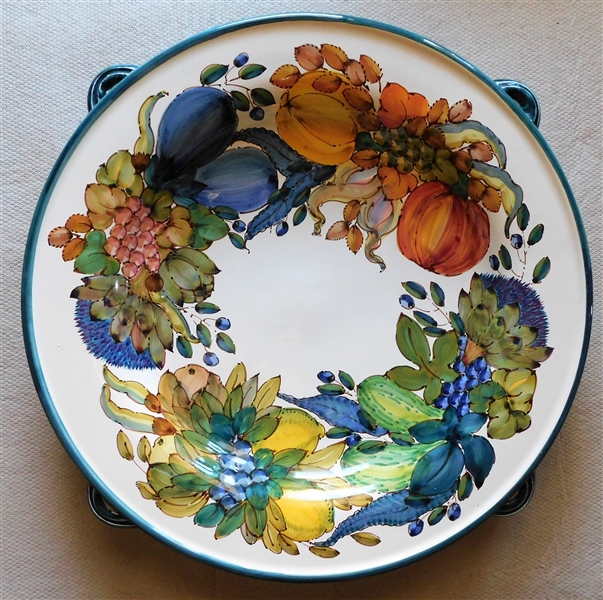 Ramoni Italy Hand Painted Large Charger - 17 1/2" Across