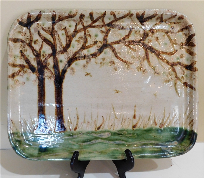 Awesome Janet Resnick Art Pottery Platter - 12 1/2" by 16"
