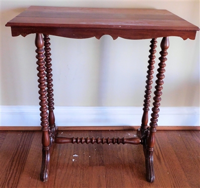 Jenny Lind Style Occasional Table 28" tall 26" by 15"