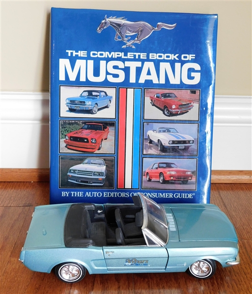 "The Complete Book of Mustang" Hardcover Book and 30th Anniversary Mustang Die Cast Model Car