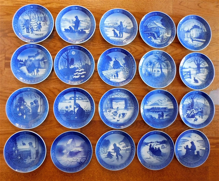 20 Royal Copenhagen Christmas Plates - 1958, 1964 - 1982