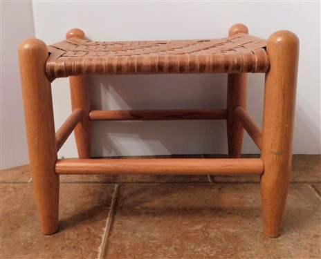 Oak Split Bottom Stool - 11 Tall 14 by 11