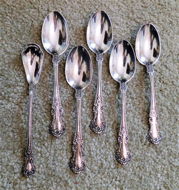 5 Davis & Freeman Sterling Silver Tea Spoons and 1 Sugar Spoon Monogrammed