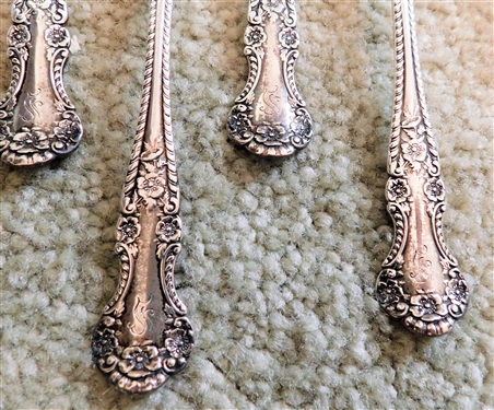 5 Davis & Freeman Sterling Silver Tea Spoons and 1 Sugar Spoon Monogrammed