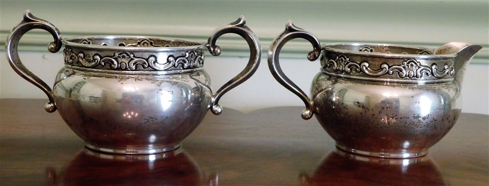 Gorham Sterling Silver Cream and Sugar Set - Numbers 1132 & 1133