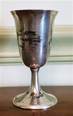Small Sterling Silver Goblet - Number - 858 - 4 7/8 tall 