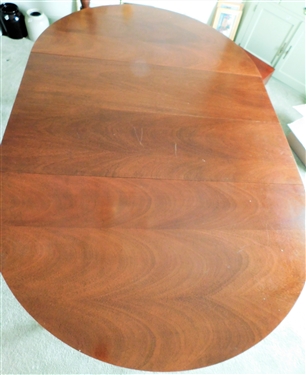 Round Table with Shell Carved Details, Queen Anne Feet -42 across Can Be Extended with 2  Leaves to Measure 29 42 by 66 - Leaves Have Scratches 
