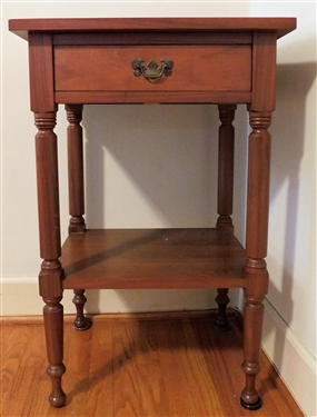 Cherry Single Drawer End Table - 31 tall 30 by 17