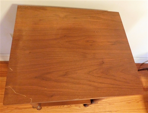 Cherry Single Drawer End Table - 31 tall 30 by 17 - Some Finish Scratches