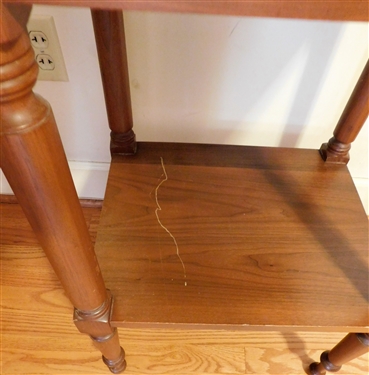 Cherry Single Drawer End Table - 31 tall 30 by 17 - Some Finish Scratches