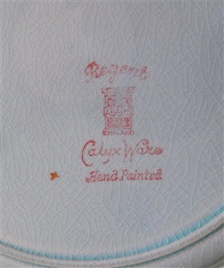 Set of 48 Piece Adams Regent Calyx Ware - Gravy Boat and Some Small Bowls Have Dark Staining Inside