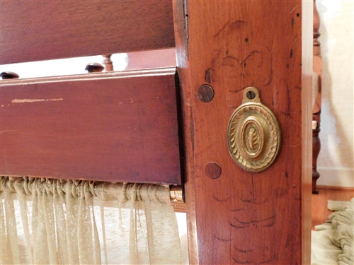 Rope Bed with Acorn Finials with Trundle Rope Bed Underneath - Both Beds Converted to Fit Regular Mattress 