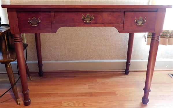 Cherry Turned Leg Dressing Table - 3 Drawers - 29 tall 40 by 21