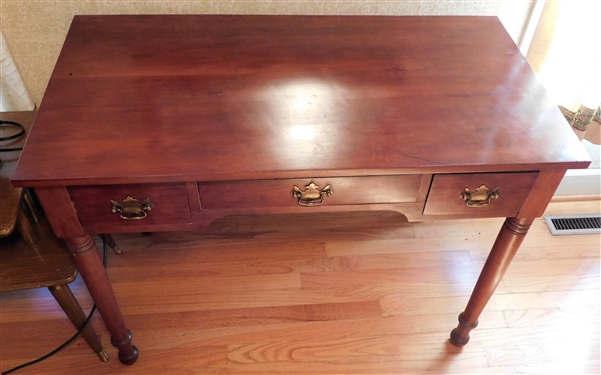 Cherry Turned Leg Dressing Table - 3 Drawers - 29 tall 40 by 21