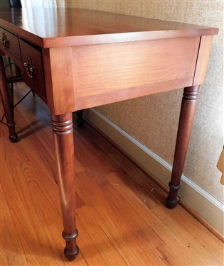 Cherry Turned Leg Dressing Table - 3 Drawers - 29 tall 40 by 21