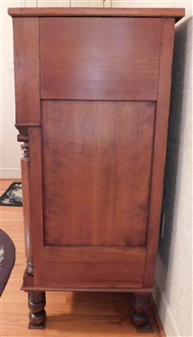 Walnut 4 Drawer Chest with Roman Columns - Turned Feet - Dovetailed Drawers - 47 1/2 tall 43 by 21