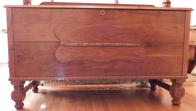 Beautiful Walnut Hope Chest on Feet - Cedar Lined - 27 1/2 49 1/2 by 19