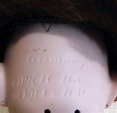 German Bisque Sleep Eye Doll - Composition Body - Jointed Arms and Legs -Signed  Einrich Handwerck Simon Halbig - 6 - 30 Tall - Fur/Hair Eyebrows - 