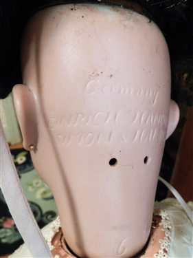 German Bisque Sleep Eye Doll - Composition Body - Jointed Arms and Legs -Signed  Einrich Handwerck Simon Halbig - 6 - 30 Tall - Fur/Hair Eyebrows - 