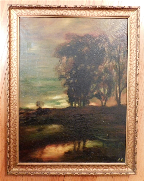 Iva Bruton 1928 Oil on Canvas Painting - Framed - Frame Measures 23" by 18"