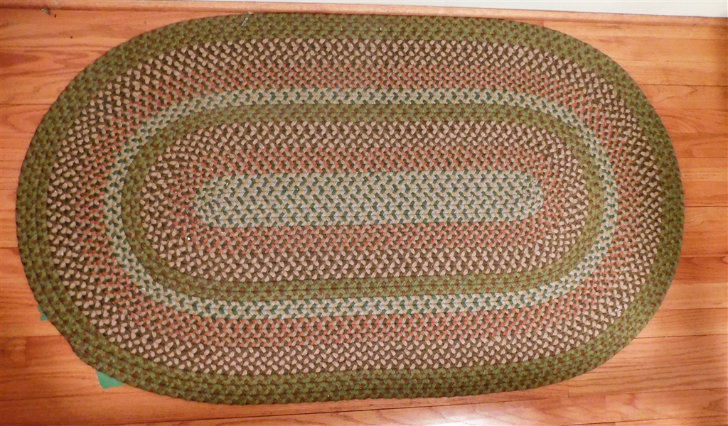 Smaller Olive Green Rope Rug - 46" by 32"