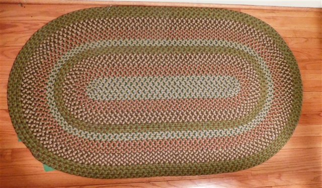 Smaller Olive Green Rope Rug - 4'6 by 32