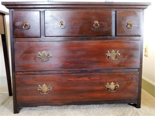 Pine 3 Over 2 Chest of Drawers -  28 tall 36 by 18 1/2