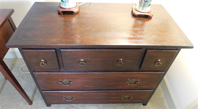 Pine 3 Over 2 Chest of Drawers -  28 tall 36 by 18 1/2