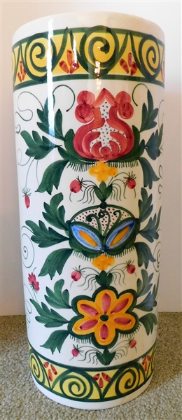 Ceramic Spain Umbrella Stand - 18" tall 