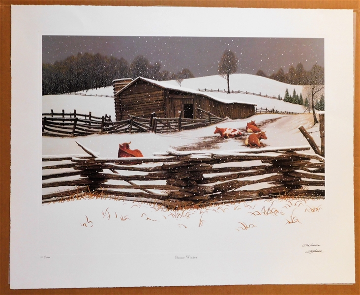 Bob Timberlake "Boone Winter" Signed and Numbered Lithograph - Artist Signed and Numbered - 1003/3880 -  23 1/2" by 29"