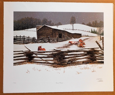 Bob Timberlake Boone Winter Signed and Numbered Lithograph - Artist Signed and Numbered - 1003/3880 -  23 1/2 by 29