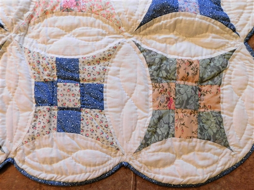 Scalloped Edge Lap Quilt 58 1/2 by 48