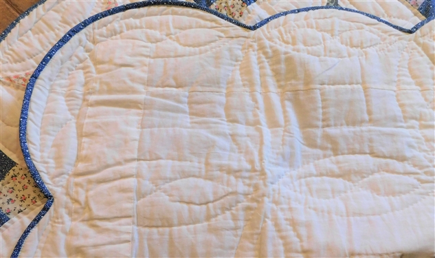Scalloped Edge Lap Quilt 58 1/2 by 48