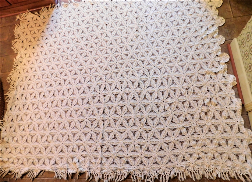Handmade Popcorn Spread - Very Clean - 77" by 95"