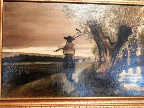 1927 Oil on Canvas Painting by Miss Ira Bruton - Framed - Frame Measures 20 1/2 by 29 1/2