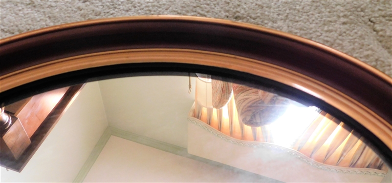 White Seid Baltimore Oval Shadowbox Mirror 17 by 14