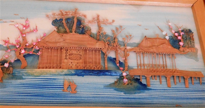 2 Asian Wood Cut Pictures - 9 by 15 and 9 by 17