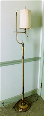 Brass Finish Adjustable Floor Lamp - 52 Tall 