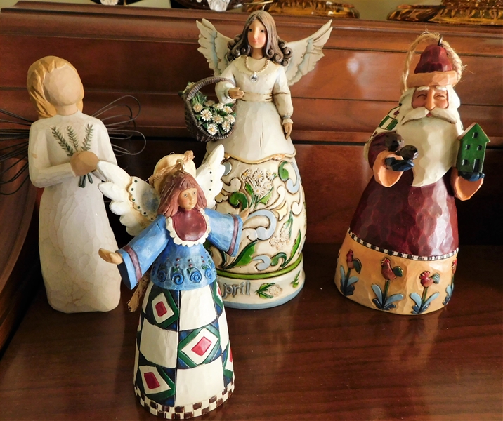 Jim Shore and Willow Tree Figures - Tallest is 6 1/2"