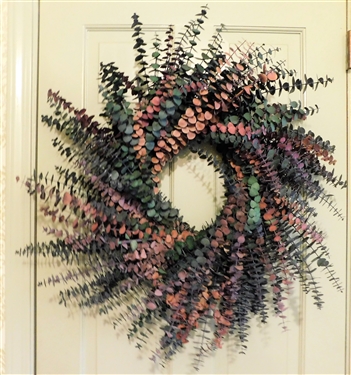 28 Eucalyptus Wreath - Green and Purple