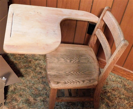 Oak Childs School Desk 