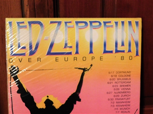 Led Zeppelin Over Europe '80 Poster - 20 by 12 3/4