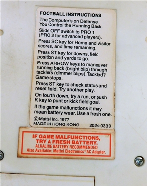 Mattel Electronics Football and Basketball Games Made in Hong Kong 1978 and  New 15 Number Puzzle