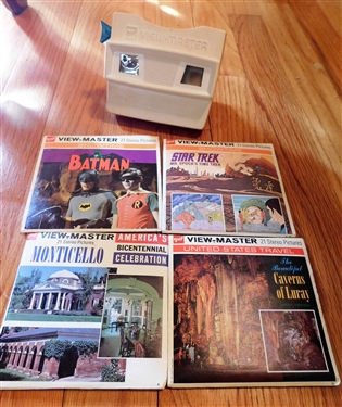 Viewmaster with Batman, Star Trek, Caverns of Luray, and Monticello Stereo Pictures
