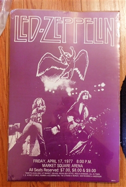 Led Zeppelin Friday, April 17, 1977 Concert Poster - 20 by 13