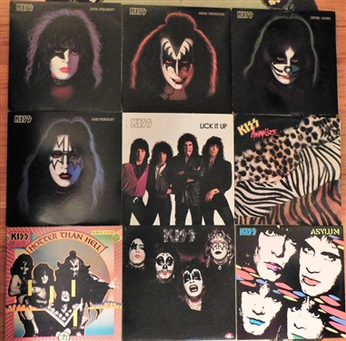 9 Original Kiss Albums including Asylum Hotter Than Hell Lick It Up and More - All in Excellent Condition