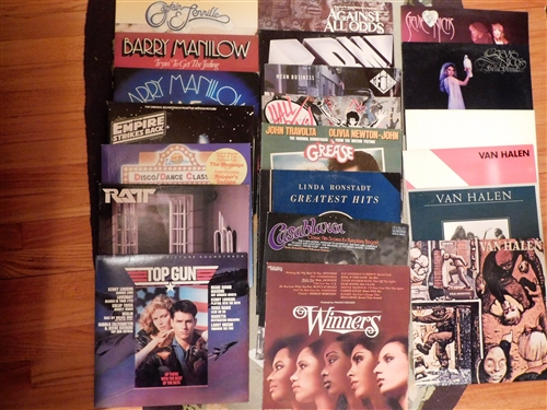 Bonnie Rait, Star Wars, Barry Manalow, Hall and Oates, Van Halen, Top Gun. Grease, and More Albums - Excellent Condition